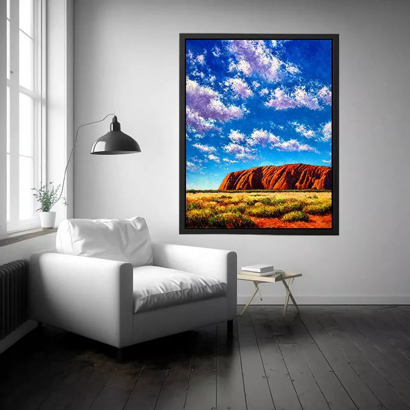 desert rock mountain landscape colorful sky canvas Canvas Print