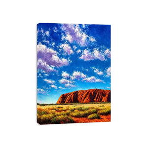 desert rock mountain landscape colorful sky canvas Canvas Print