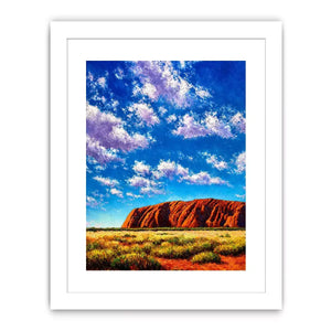 desert rock mountain landscape colorful sky canvas Canvas Print