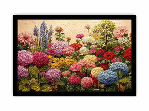 vibrant floral garden wall art colorful botanical canvas textured decor