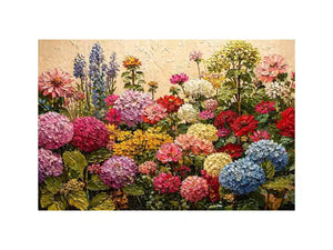 vibrant floral garden wall art colorful botanical canvas textured decor