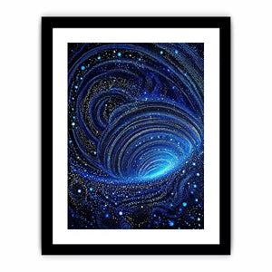 abstract galaxy spiral blue wall art cosmic space canvas modern decor