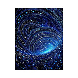abstract galaxy spiral blue wall art cosmic space canvas modern decor