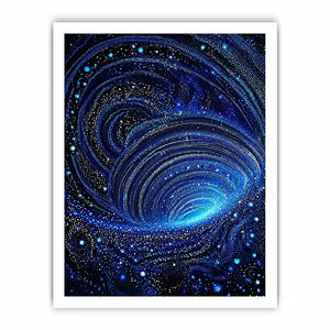 abstract galaxy spiral blue wall art cosmic space canvas modern decor