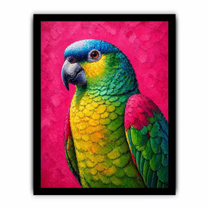 colorful parrot painting Canvas Print tropical vibrant bird canvas decor