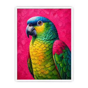 colorful parrot painting Canvas Print tropical vibrant bird canvas decor