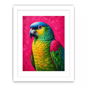colorful parrot painting Canvas Print tropical vibrant bird canvas decor
