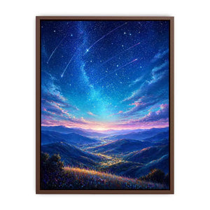 starry valley landscape Canvas Print dreamy night sky canvas decor