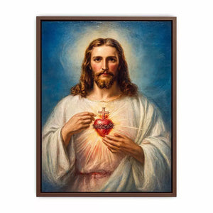Sacred Heart of Jesus Christ painting canvas Canvas Print