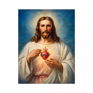 Sacred Heart of Jesus Christ painting canvas Canvas Print