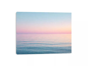 Minimalist pastel ocean sunset seascape canvas Canvas Print