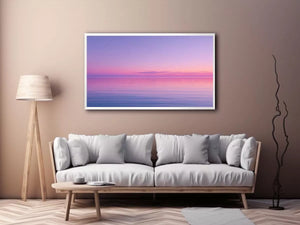 Minimalist Coastal Ocean Canvas Print – Pastel Sunset Canvas Print