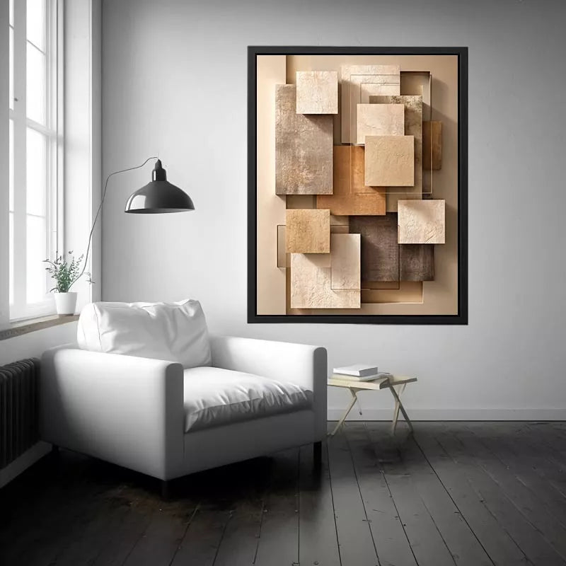 Minimalist Abstract Neutral Canvas Print Canvas