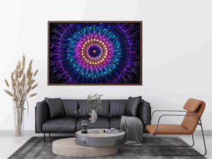 Cosmic Mandala Canvas Print | Sacred Geometry Psychedelic Canvas