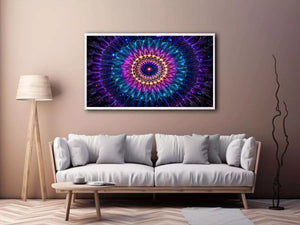 Cosmic Mandala Canvas Print | Sacred Geometry Psychedelic Canvas