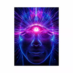 Third Eye Awakening Canvas Print | Spiritual Energy Psychedelic Canvas