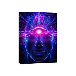 Third Eye Awakening Canvas Print | Spiritual Energy Psychedelic Canvas