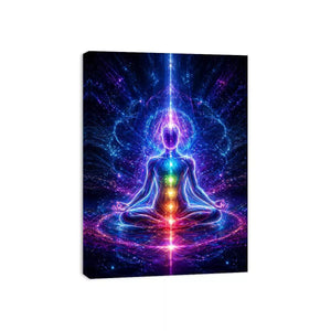 Meditation Energy Canvas Print | Chakra Spiritual Cosmic Canvas