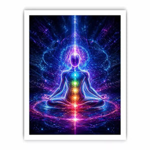 Meditation Energy Canvas Print | Chakra Spiritual Cosmic Canvas
