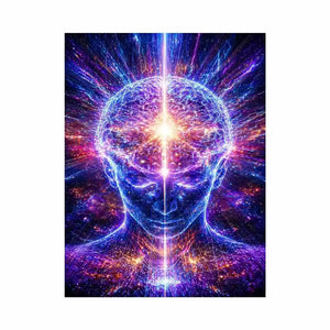 Cosmic Brain Canvas Print | Mind Expansion Psychedelic Canvas