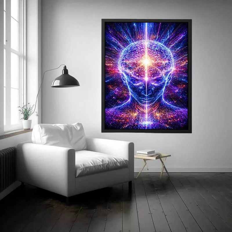 Cosmic Brain Canvas Print | Mind Expansion Psychedelic Canvas
