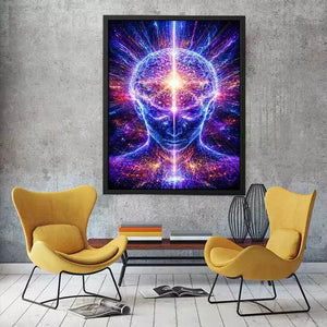 Cosmic Brain Canvas Print | Mind Expansion Psychedelic Canvas