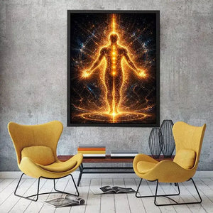 Golden Energy Canvas Print | Spiritual Awakening Light Canvas