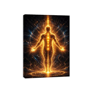 Golden Energy Canvas Print | Spiritual Awakening Light Canvas
