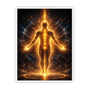 Golden Energy Canvas Print | Spiritual Awakening Light Canvas