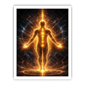 Golden Energy Canvas Print | Spiritual Awakening Light Canvas