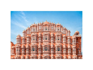 Hawa Mahal Jaipur pink palace architecture India heritage building Canvas Print canvas decor