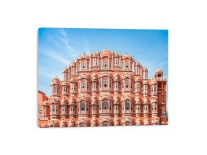 Hawa Mahal Jaipur pink palace architecture India heritage building Canvas Print canvas decor