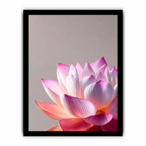 Minimalist pink lotus flower Canvas Print soft pastel floral canvas serene decor