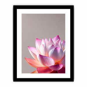 Minimalist pink lotus flower Canvas Print soft pastel floral canvas serene decor