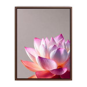 Minimalist pink lotus flower Canvas Print soft pastel floral canvas serene decor