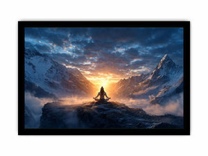 meditation mountain light spiritual zen Canvas Print calm yoga decor canvas