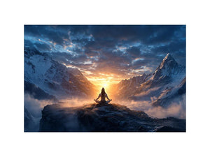 meditation mountain light spiritual zen Canvas Print calm yoga decor canvas