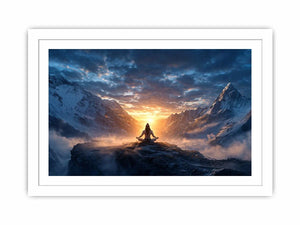 meditation mountain light spiritual zen Canvas Print calm yoga decor canvas