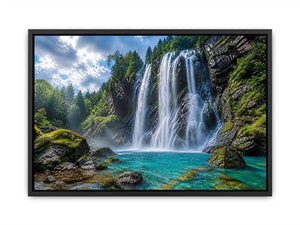 waterfall landscape canvas art modern living room ont602.webp