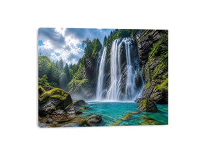 waterfall landscape canvas art modern living room ont602.webp