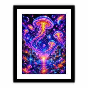 cosmic jellyfish fantasy canvas wall art ont633