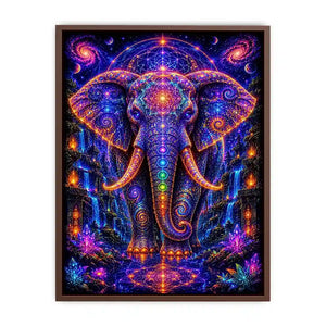 cosmic elephant sacred geometry canvas art ont634