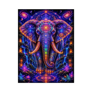 cosmic elephant sacred geometry canvas art ont634