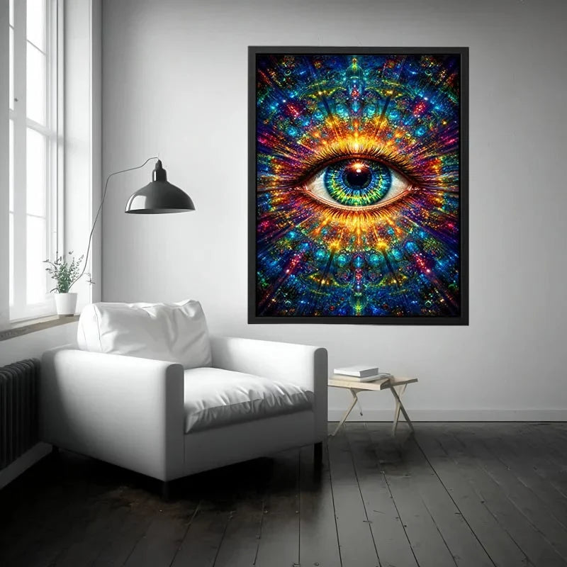 cosmic eye psychedelic canvas wall art ont638