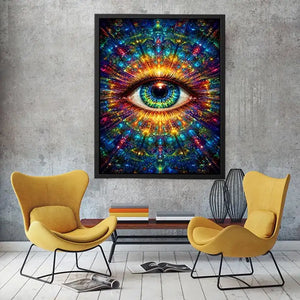 cosmic eye psychedelic canvas wall art ont638