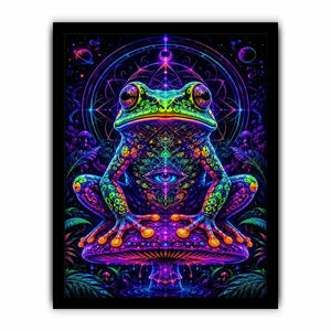 cosmic neon toad awakening psychedelic frog wall art.jpg