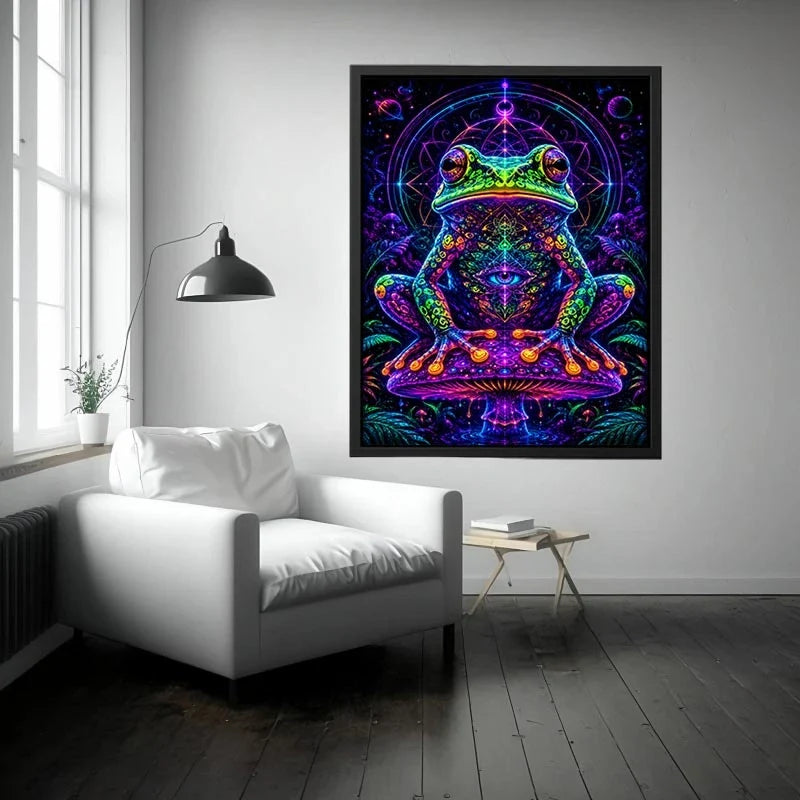 cosmic neon toad awakening psychedelic frog wall art.jpg