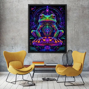 cosmic neon toad awakening psychedelic frog wall art.jpg