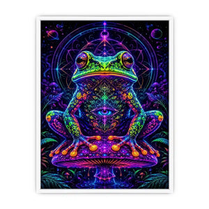 cosmic neon toad awakening psychedelic frog wall art.jpg