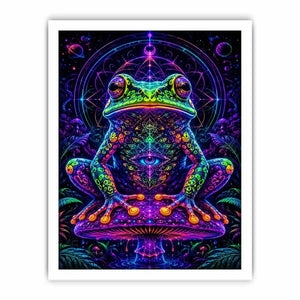 cosmic neon toad awakening psychedelic frog wall art.jpg